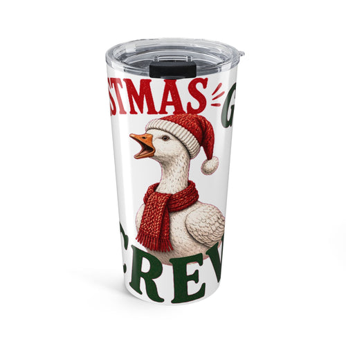 Christmas Goose Crew 20oz Tumbler Festive Holiday Travel Cup
