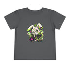 Neon Goth Bunny Toddler Tee in Asphalt