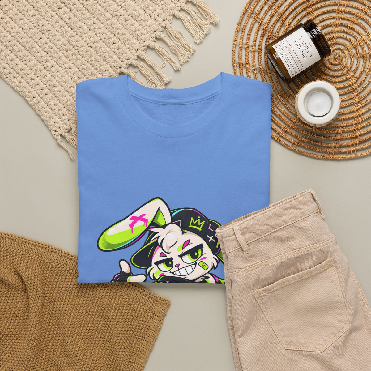 Neon Punk Bunny Heavy Cotton Tee
