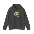 Neon Goth Bunny Hoodie in Dark Heather
