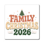 Retro Family Christmas 2026 Magnet