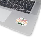 Retro Family Christmas 2026 Kiss-Cut Sticker