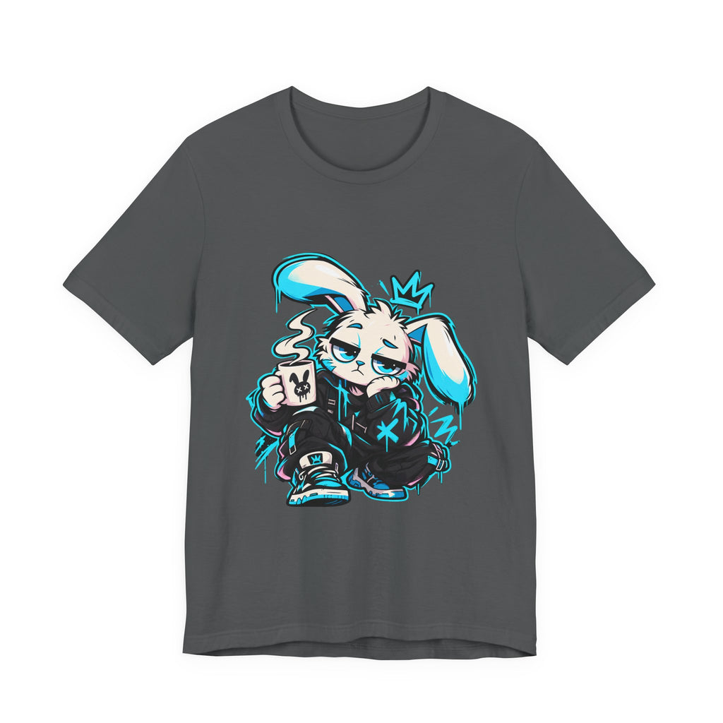 Graffiti Rabbit Coffee Premium Tee in Asphalt