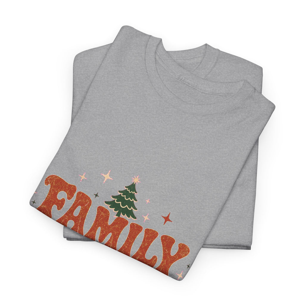 Retro Family Christmas 2026 Heavy Cotton Tee