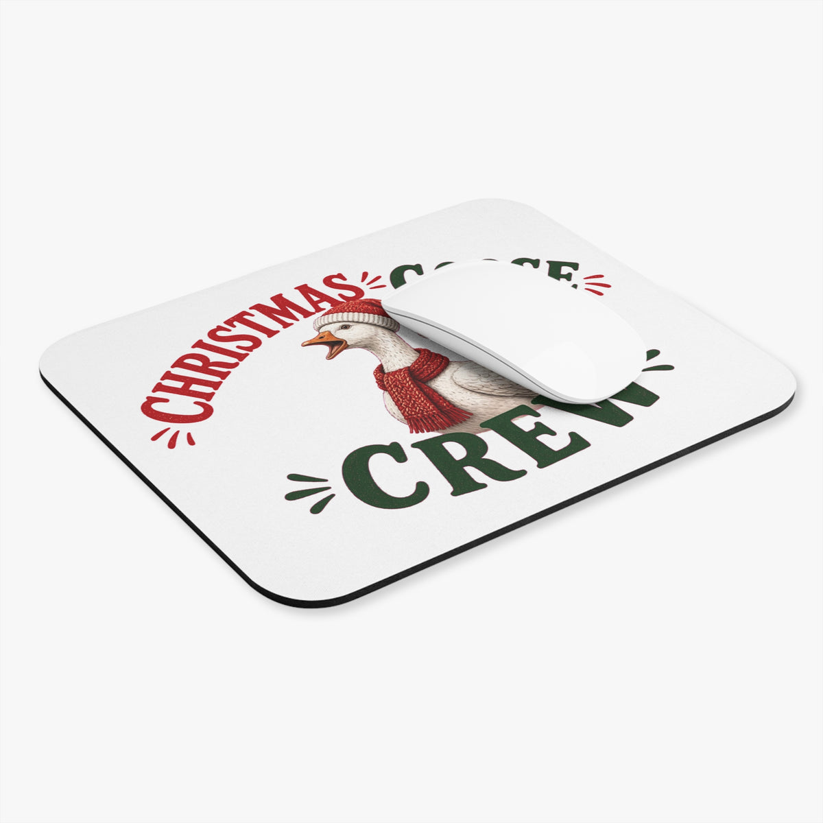 Christmas Goose Crew Mouse Pad Holiday Desk Accessory