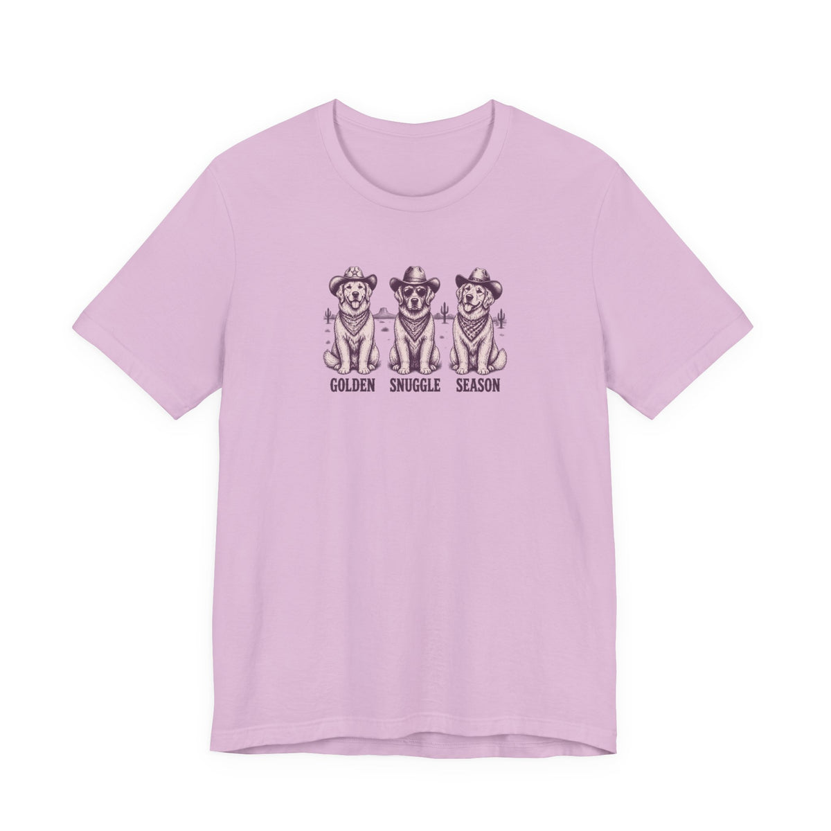 Golden Snuggle Season - Retriever Mom Tee in Lilac