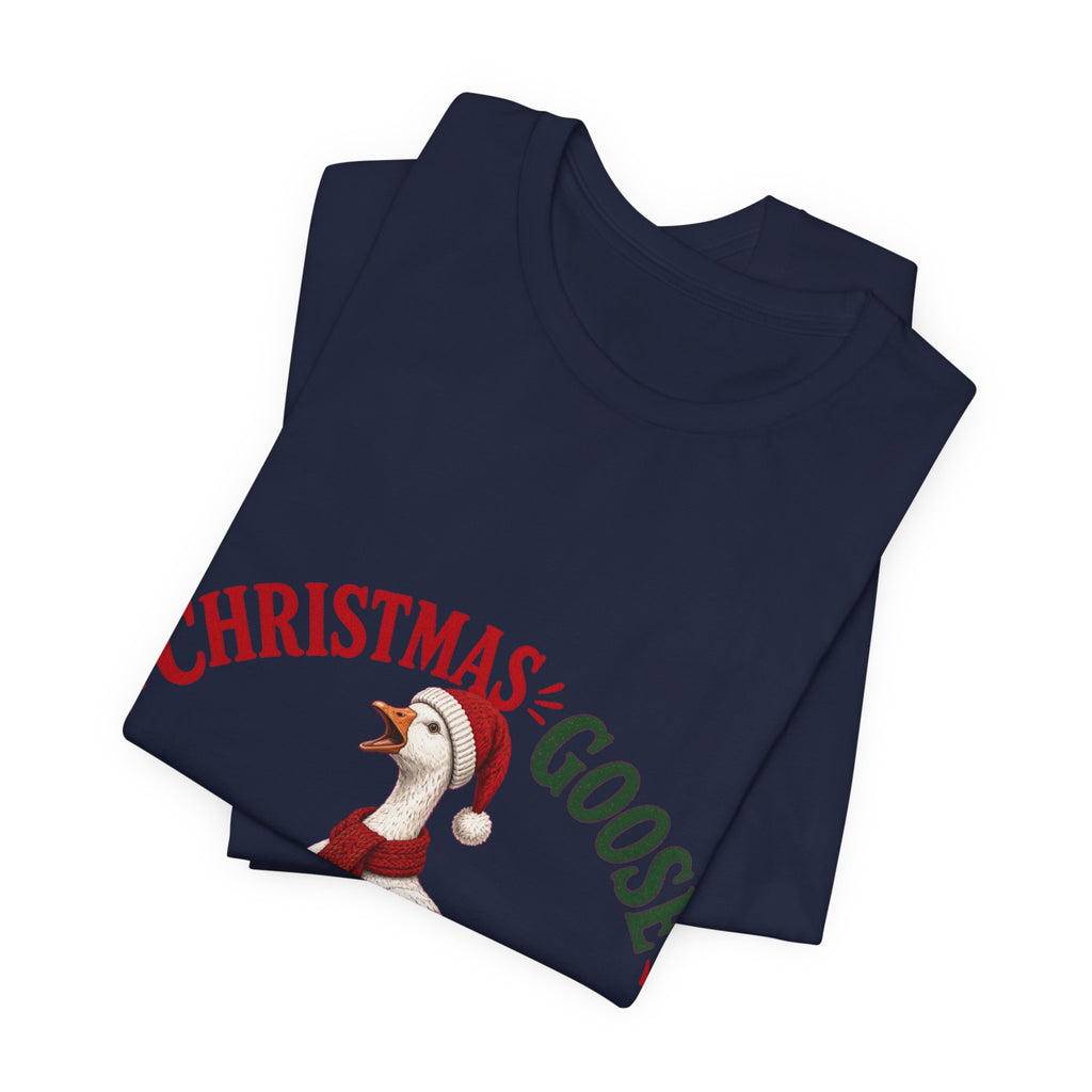 Christmas Goose Crew Premium Jersey Tee Holiday Graphic Shirt