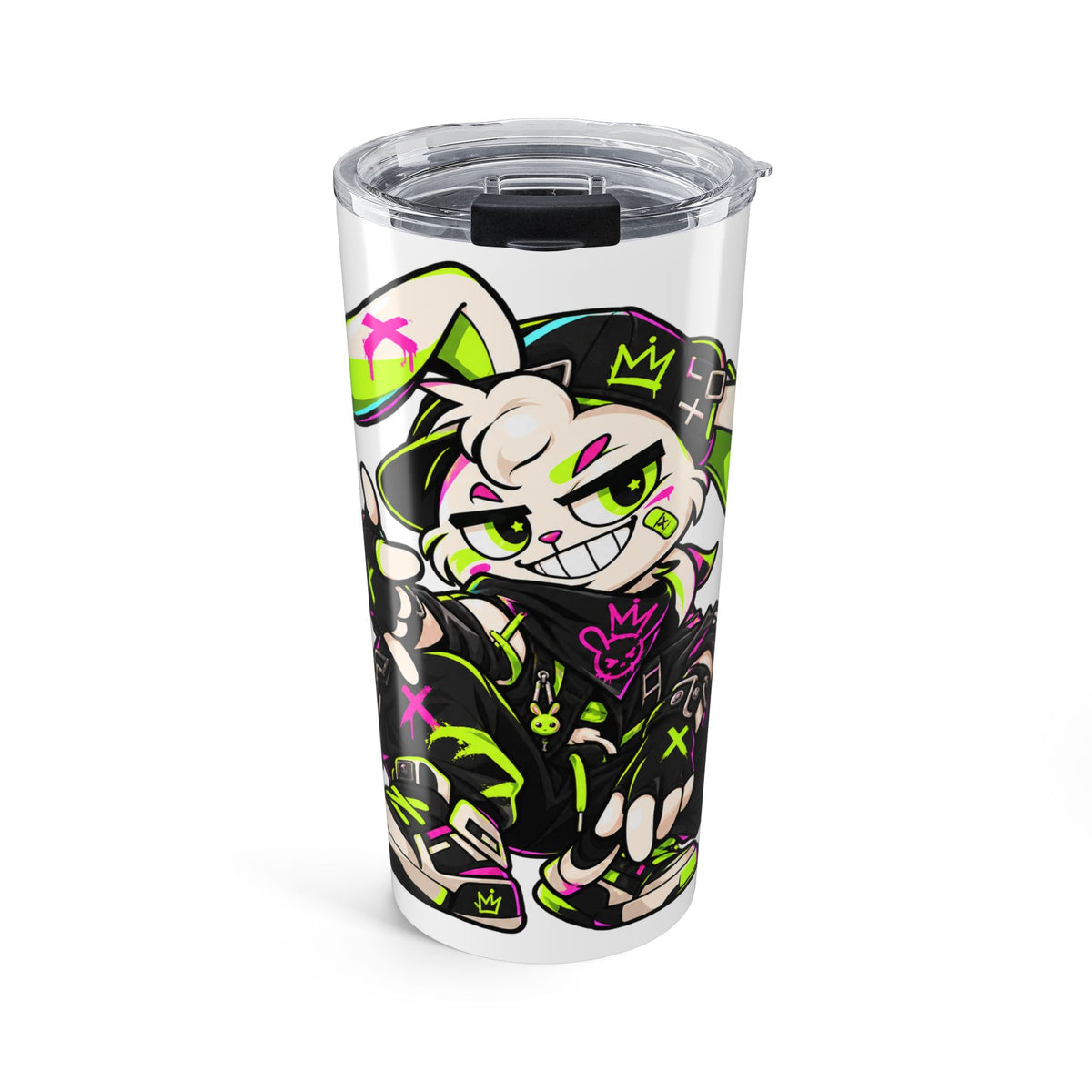 Neon Punk Bunny 20oz Tumbler