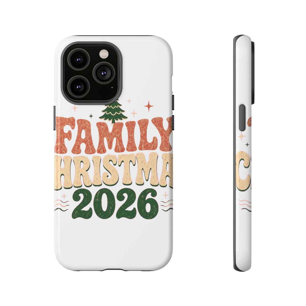 Retro Family Christmas 2026 Tough Phone Case