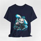 Sleepy Cyber Bunny Coffee Graphic Tee