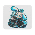 Sleepy Cyber Bunny Coffee Mouse Pad