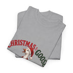 Christmas Goose Crew Heavy Cotton Tee Festive Holiday Shirt