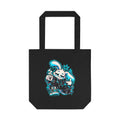 Graffiti Rabbit Coffee Cotton Tote Bag in Black