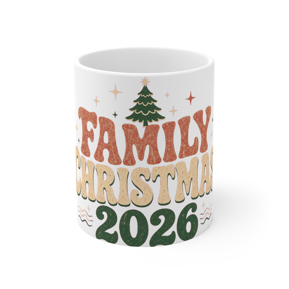 Retro Family Christmas 2026 11oz Mug