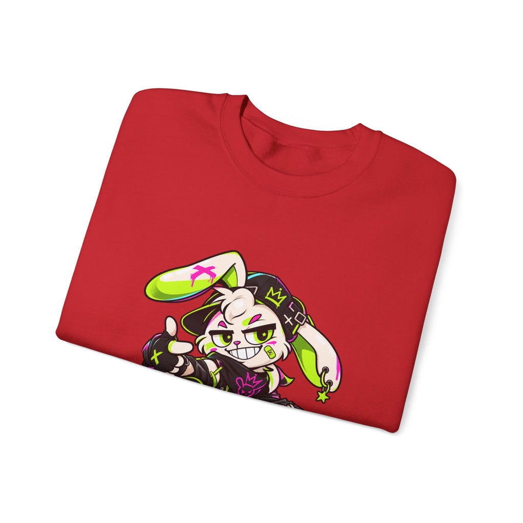 Neon Punk Bunny Crewneck Sweatshirt