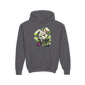 Neon Goth Bunny Kids Hoodie in Dark Heather