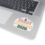 Retro Family Christmas 2026 Kiss-Cut Sticker