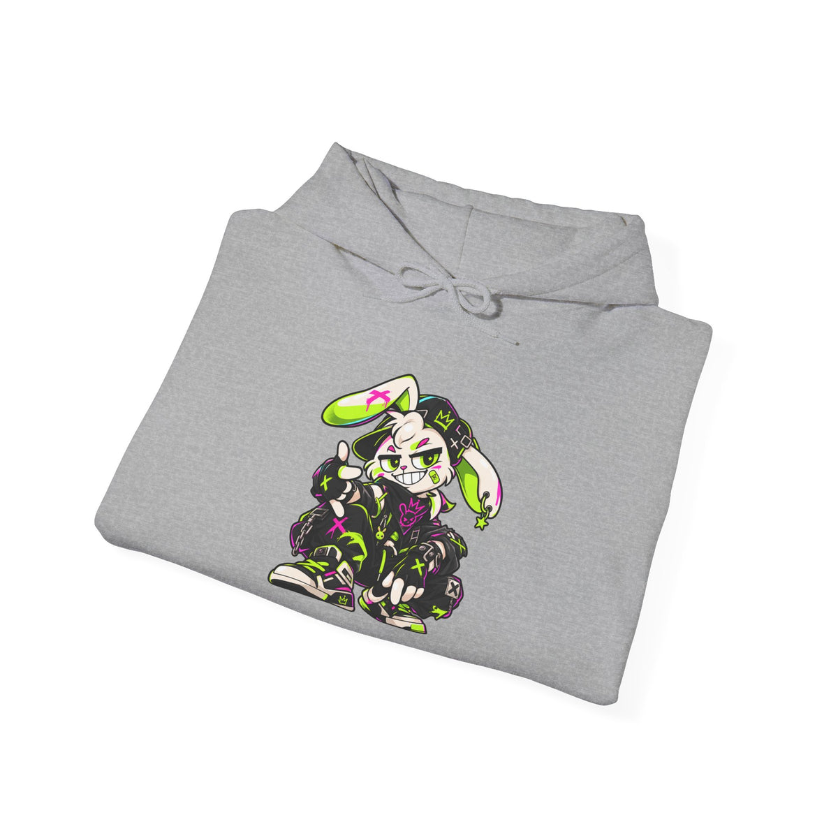 Neon Punk Bunny Hoodie