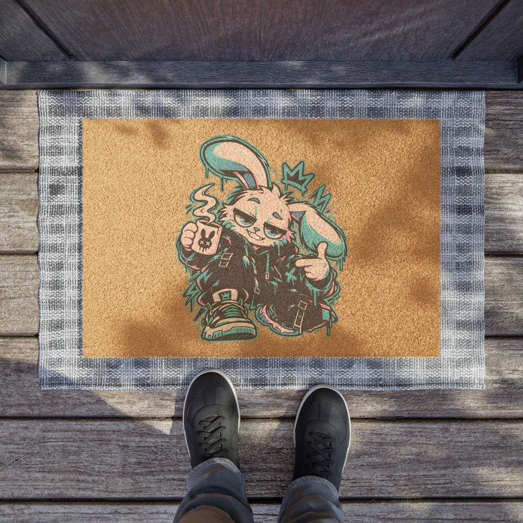 Graffiti Rabbit Coffee Doormat