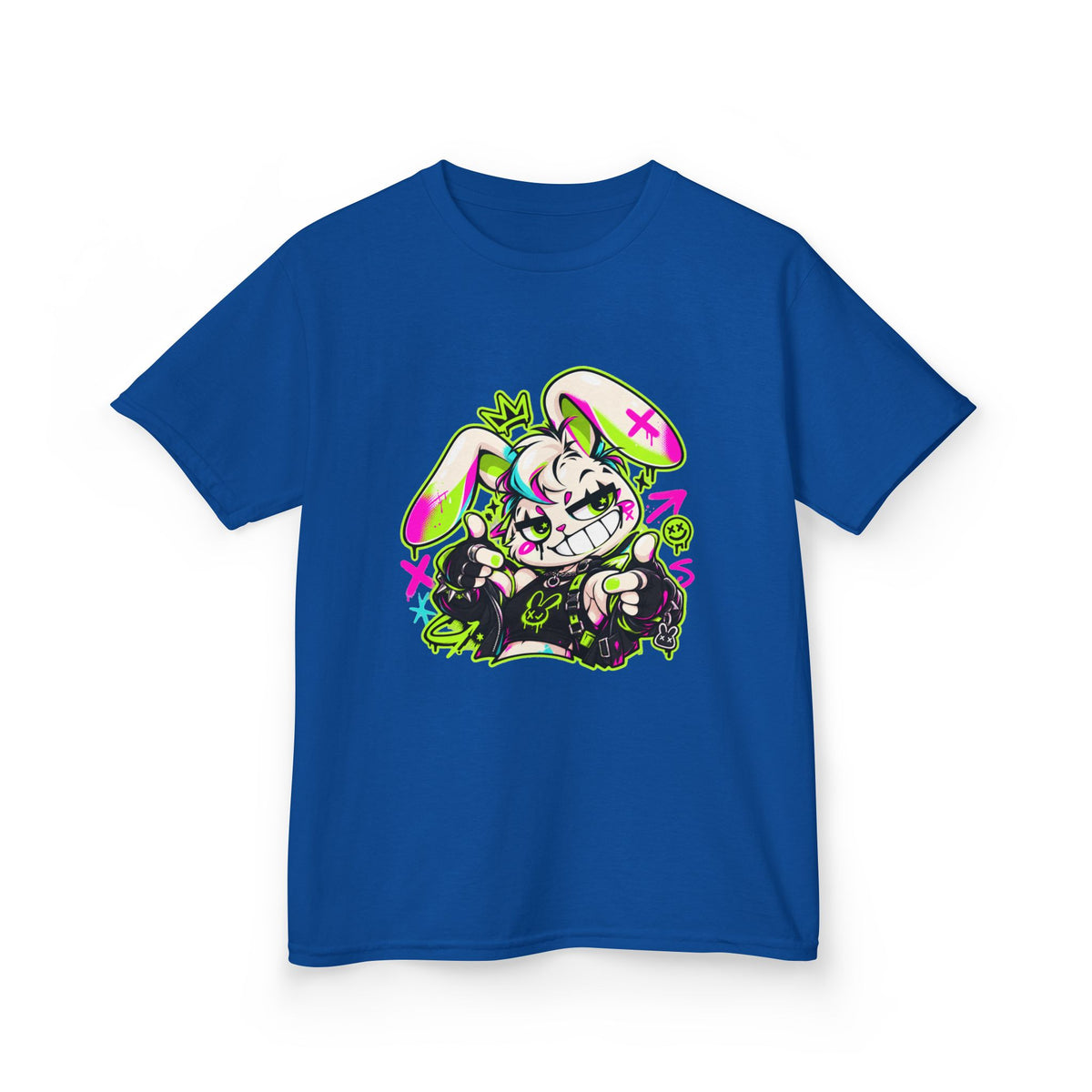 Punk Bunny Graffiti Kids Heavy Cotton Tee