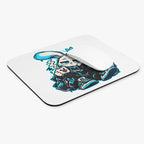 Sleepy Cyber Bunny Coffee Mouse Pad