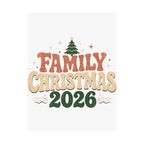 Retro Family Christmas 2026 Matte Poster