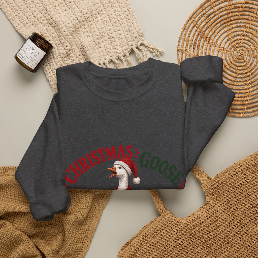 Christmas Goose Crew Crewneck Sweatshirt Cozy Holiday Gift