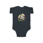 Punk Bunny Graffiti Infant Bodysuit in Black