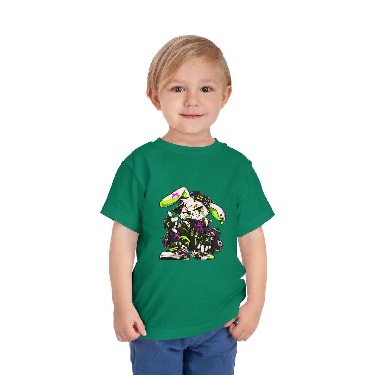Neon Punk Bunny Toddler Tee