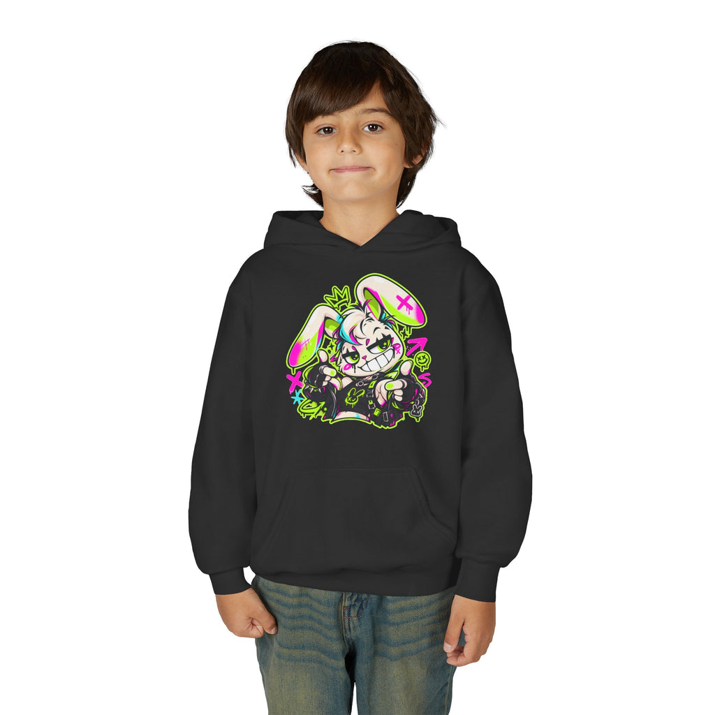 Punk Bunny Graffiti Kids Hoodie