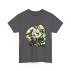 Neon Goth Bunny Heavy Cotton Tee in Charcoal