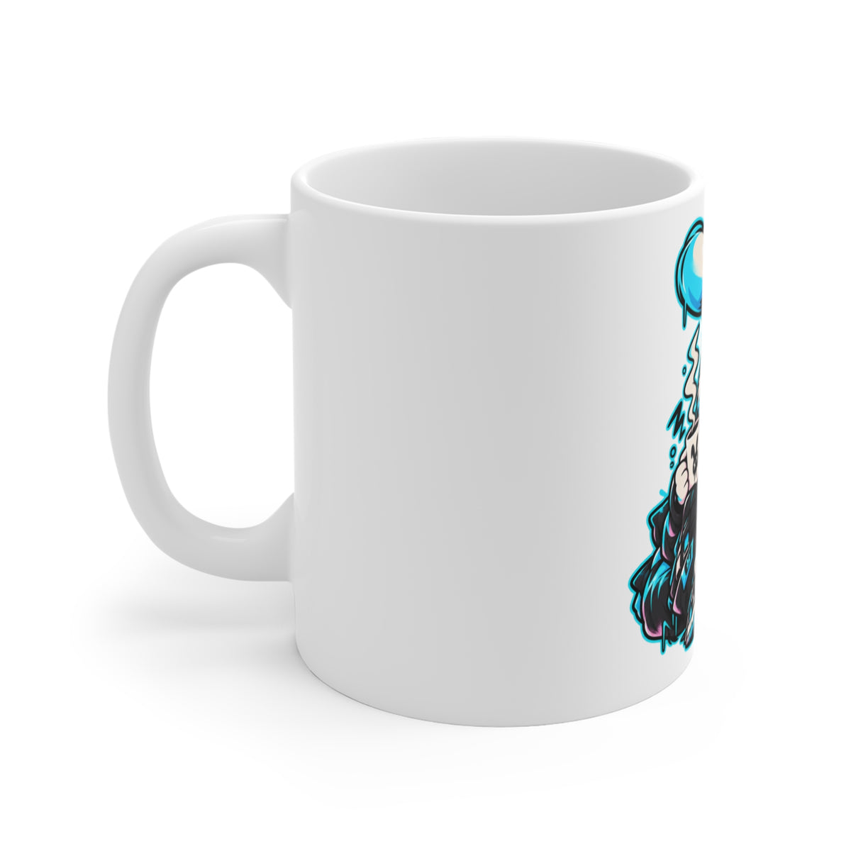 Sleepy Cyber Bunny Coffee Mug Gift