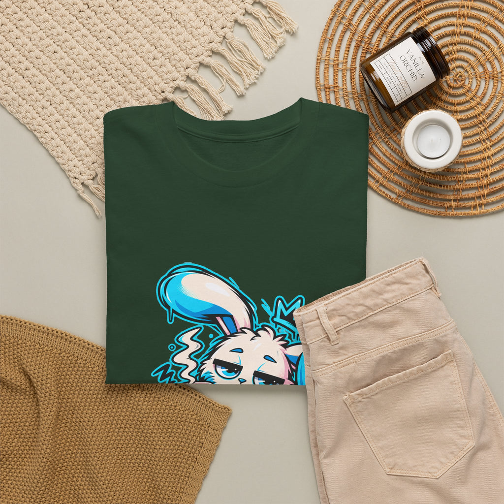 Sleepy Cyber Bunny Coffee Graphic Tee