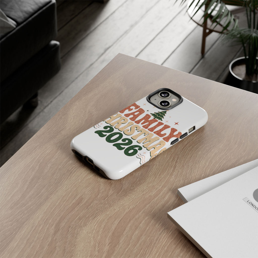 Retro Family Christmas 2026 Tough Phone Case