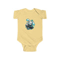Graffiti Rabbit Coffee Infant Bodysuit in Butter