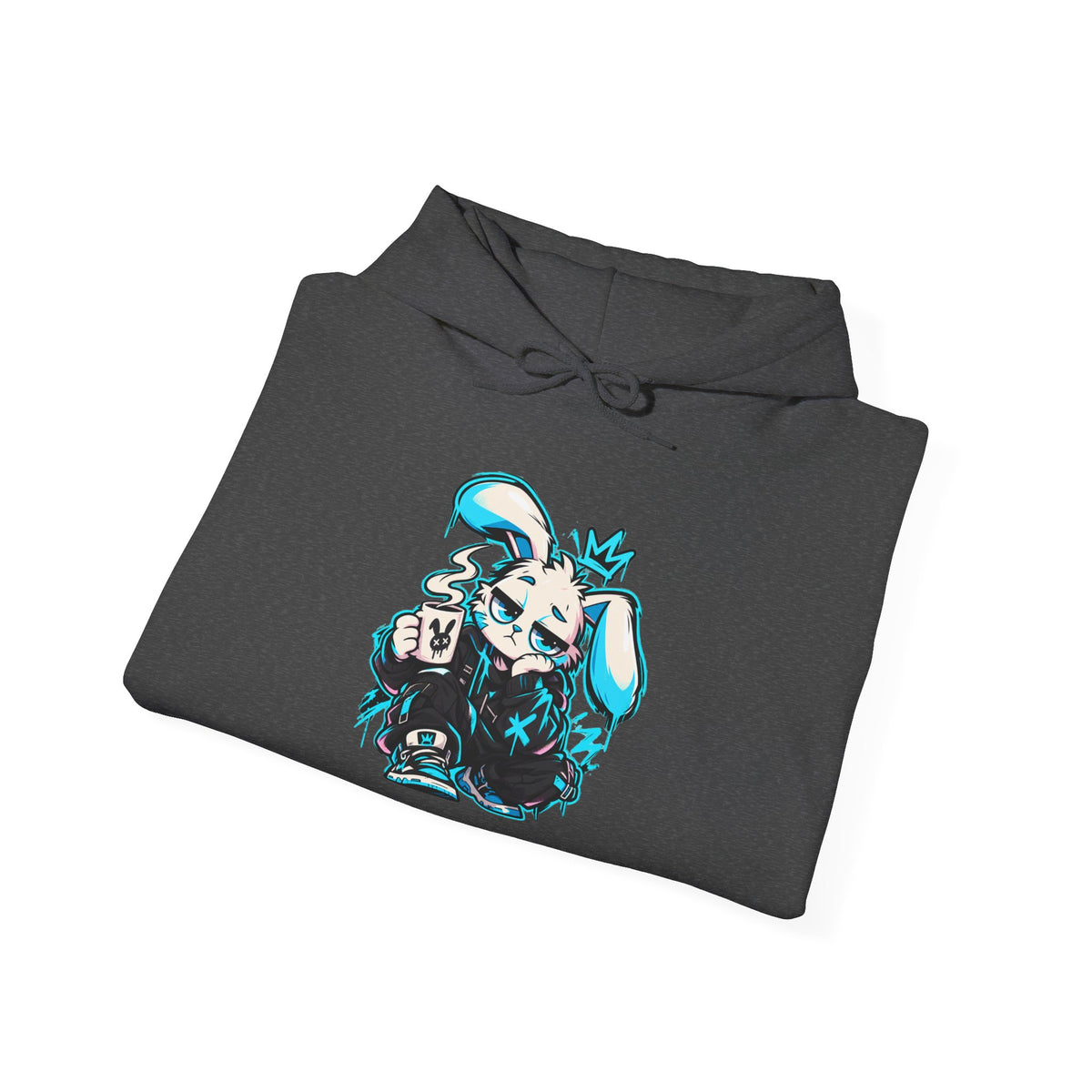 Graffiti Rabbit Coffee Hoodie | Streetwear
