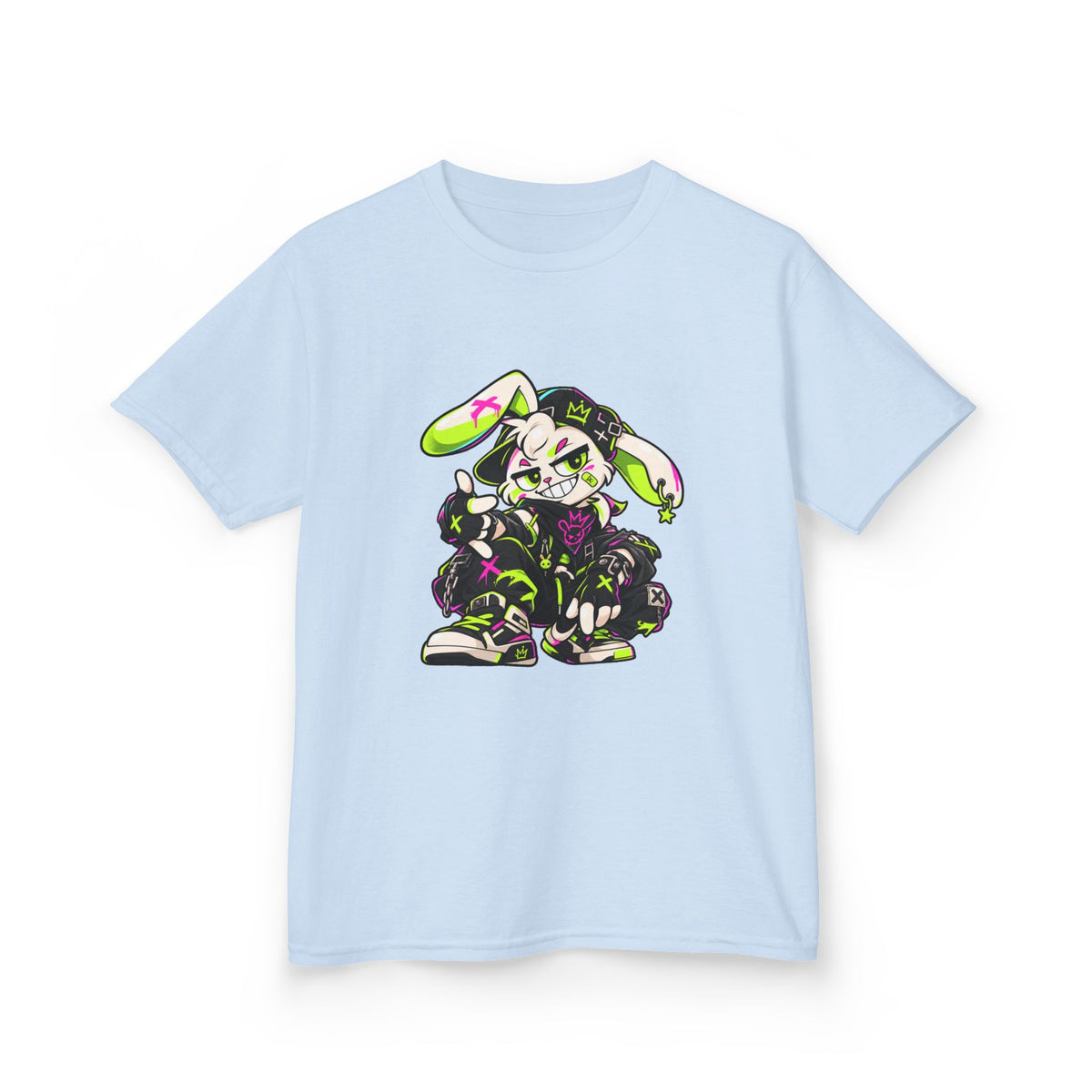 Neon Punk Bunny Kids Heavy Cotton Tee
