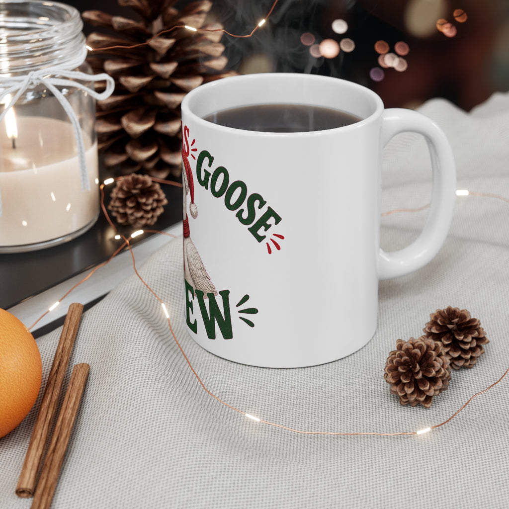 Christmas Goose Crew 11oz Mug Funny Holiday Coffee Cup