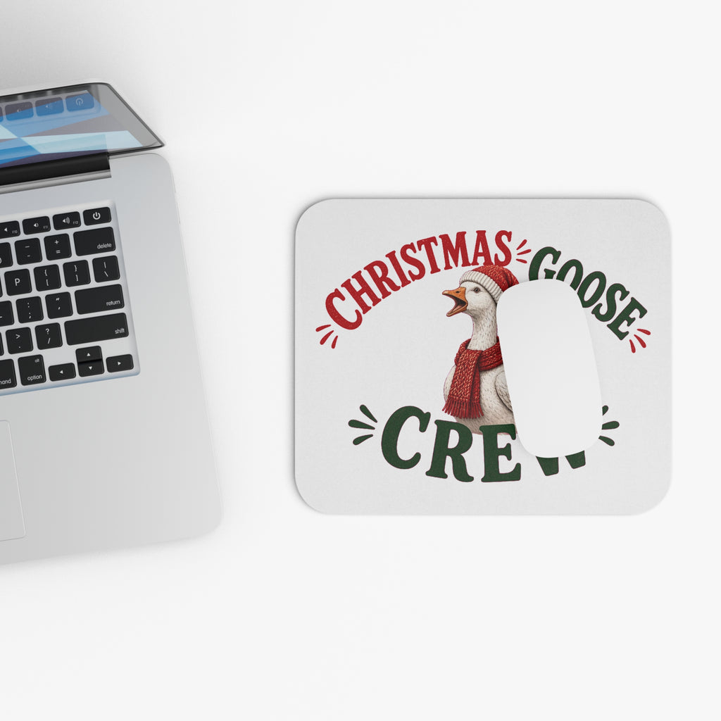 Christmas Goose Crew Mouse Pad Holiday Desk Accessory