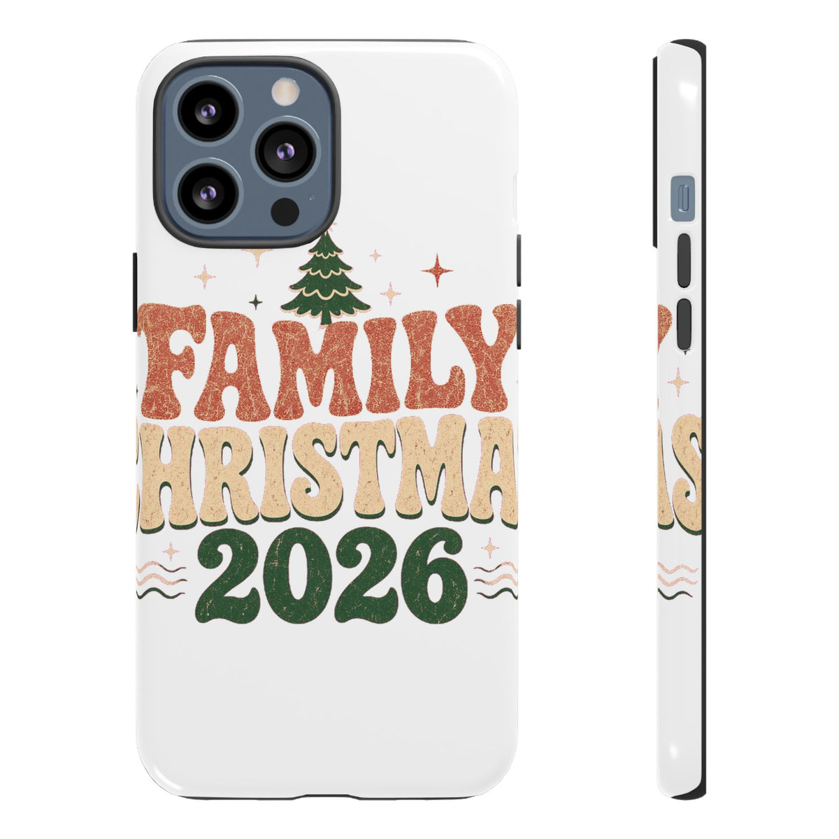 Retro Family Christmas 2026 Tough Phone Case