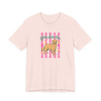 Golden Bestie Mom Tee in Soft Pink