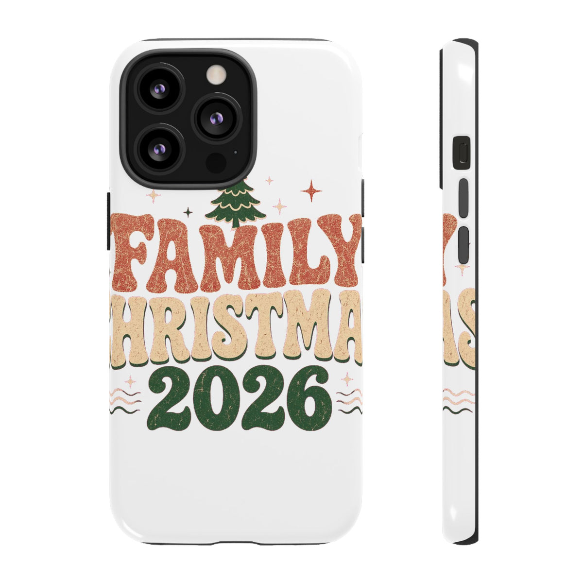 Retro Family Christmas 2026 Tough Phone Case