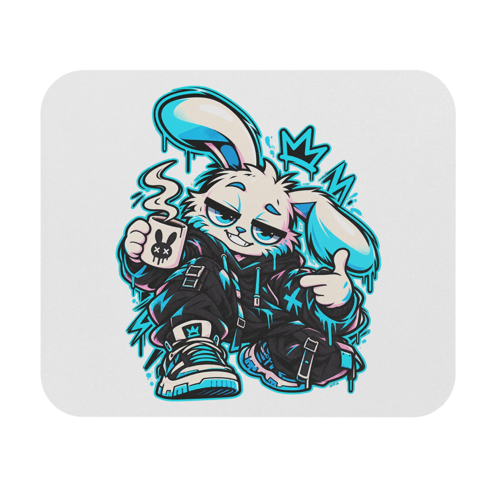 Graffiti Rabbit Coffee Mouse Pad