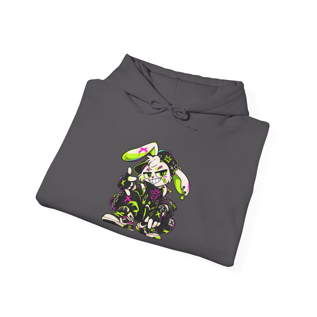 Neon Punk Bunny Hoodie
