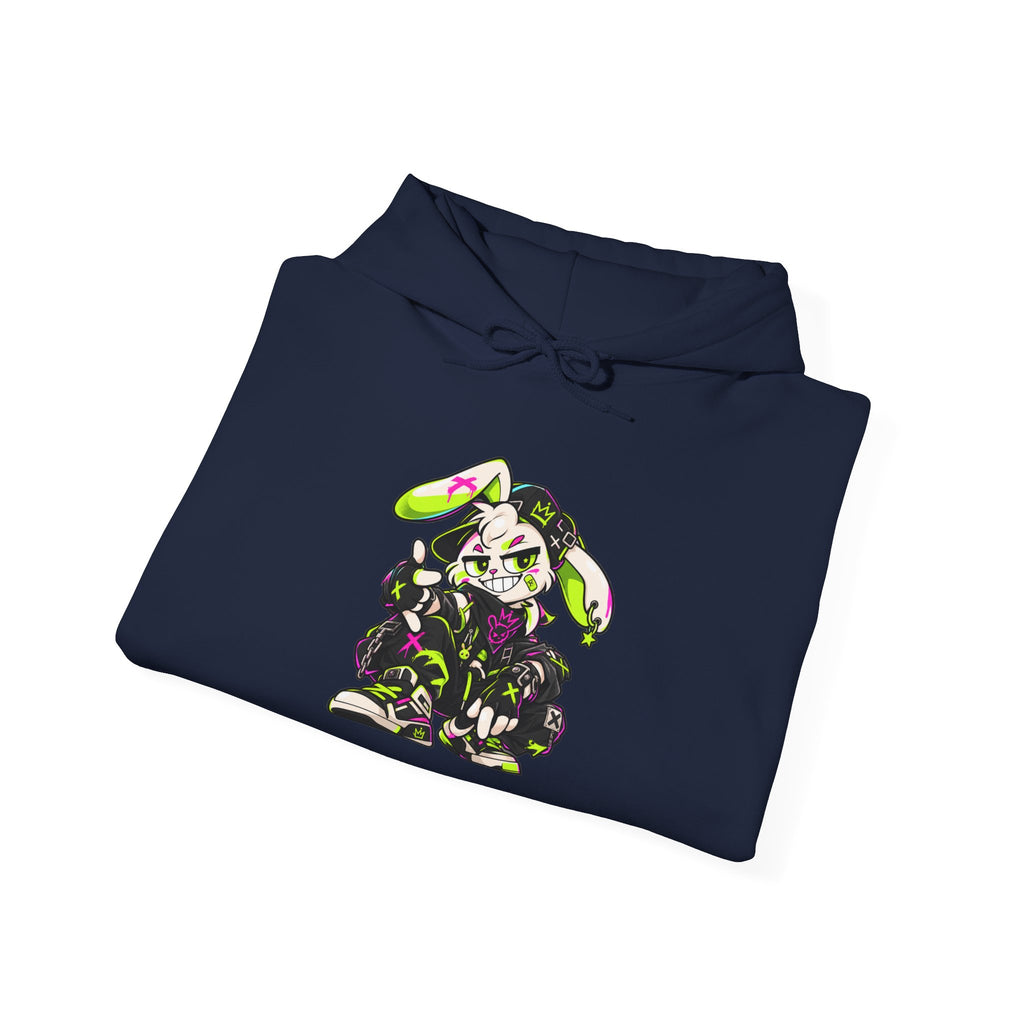 Neon Punk Bunny Hoodie