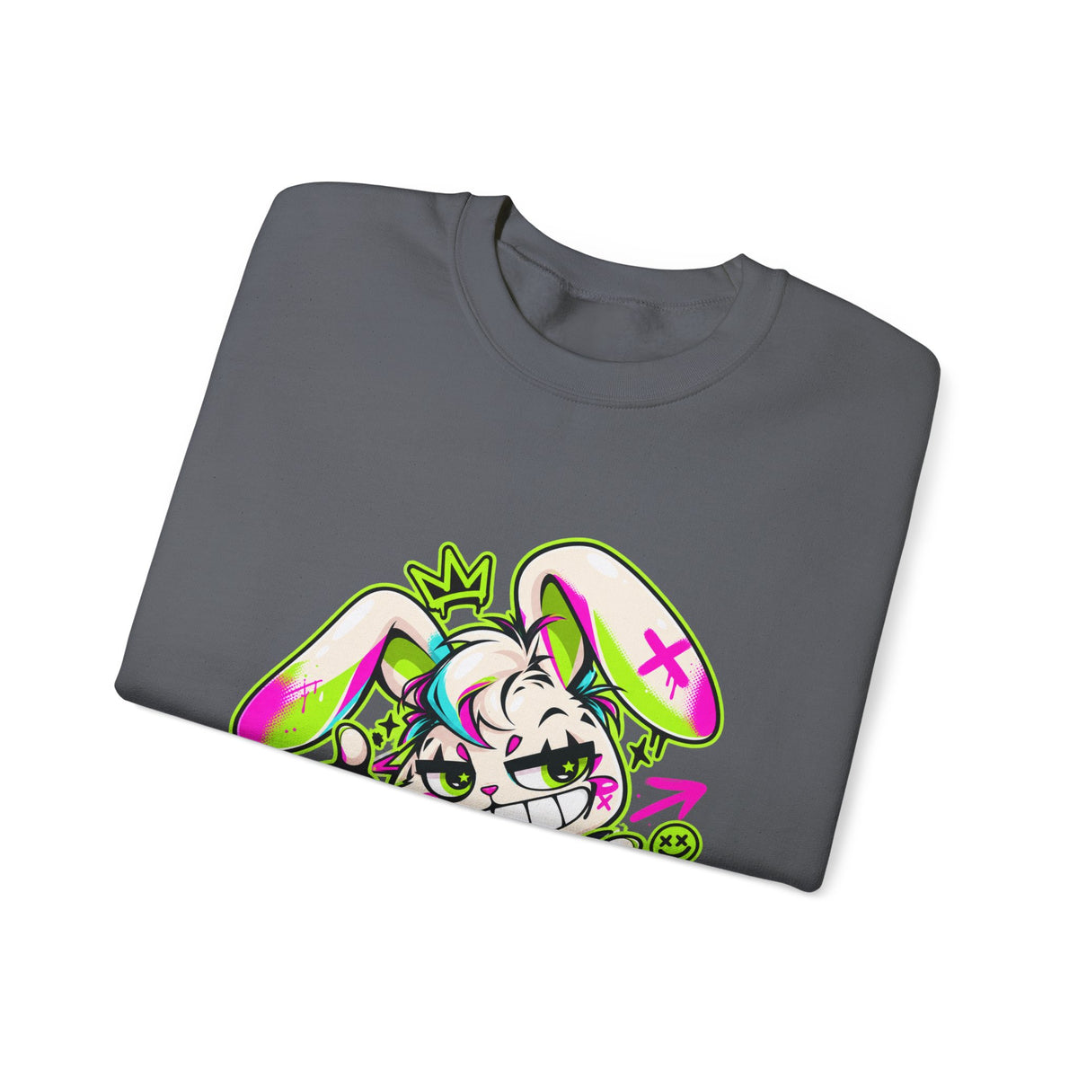 Punk Bunny Graffiti Crewneck Sweatshirt
