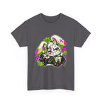 Punk Bunny Graffiti Heavy Cotton Tee in Charcoal