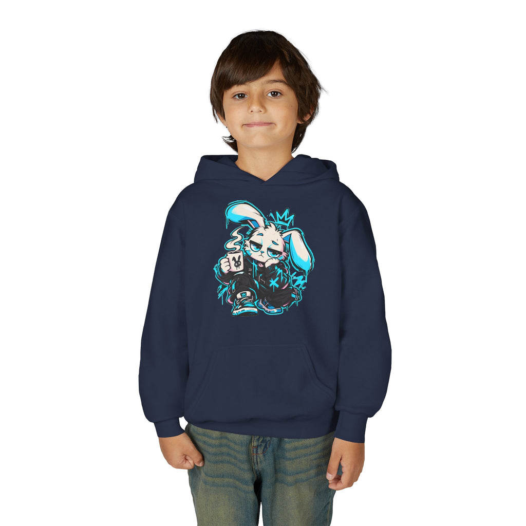 Graffiti Rabbit Coffee Kids Hoodie
