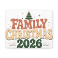 Retro Family Christmas 2026 Stretched Canvas