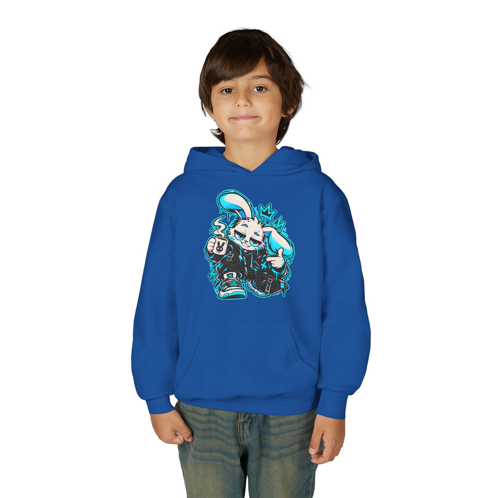 Graffiti Rabbit Coffee Kids Hoodie